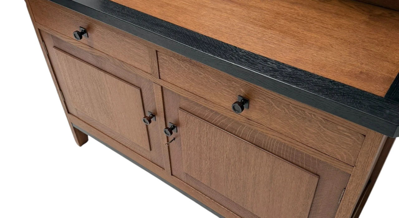 Art Deco Modernist Credenza or Sideboard by H. Fels for L.O.V. Oosterbeek